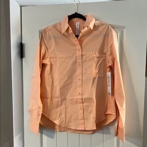 NWT Lululemon Cotton-blend Poplin Button Down Shirt